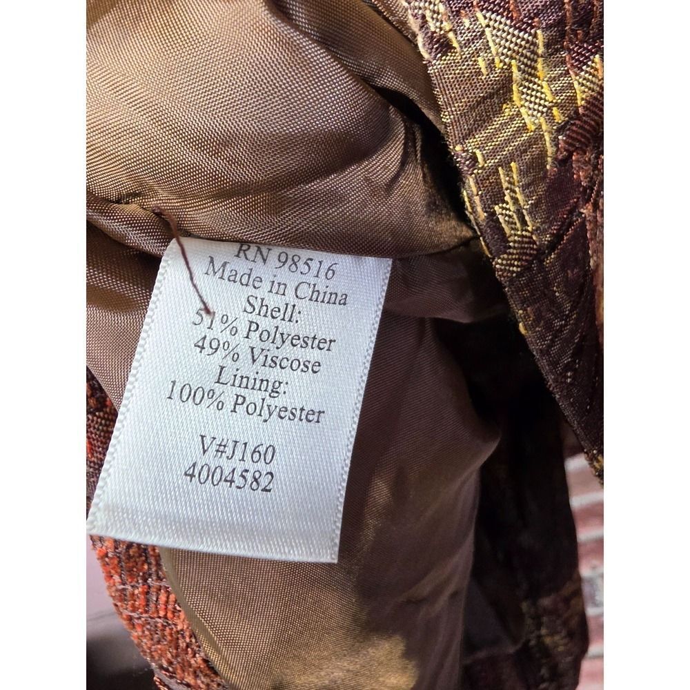 Women's COLDWATER CREEK Abstract Print Lined Jacket Size 16 - Picture 8 of 8